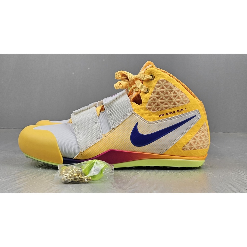 Nike Zoom Javelin Elite 3 Mens 9.5 Track Spikes Citron Indigo Burst F79626-800